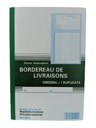 BORDEREAU DE LIVRAISONS A4 21*14CM 6610