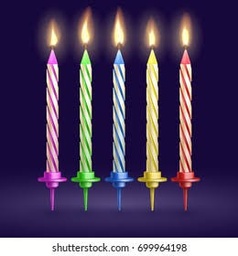 [04533] BOUGIE GLITTERS PARTY CANDLE