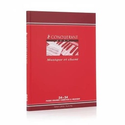 [098699] CAHIER DE MUSIQUE ET CHANT CONQUERANT 48P 17*22CM