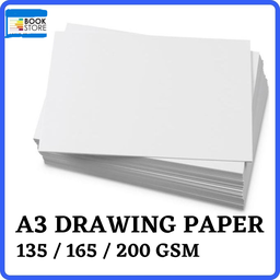 [08523] DRAWING REWORKABLE WHITE GRAIN PAPER A3 21538