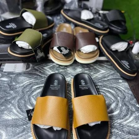 BABOUCHE HOMME A DOUBLE BANDE SIMPLE