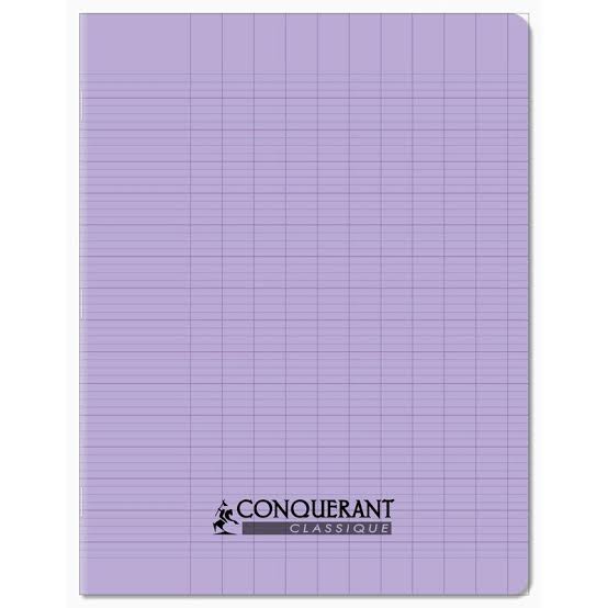 CAHIER CONQUERANT 96P 17*22 90G SEYES COULEUR PASTEL