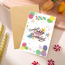 CARTE DE VOEUX HAPPY BIRTHDAY GM AVEC ENVELOPPE