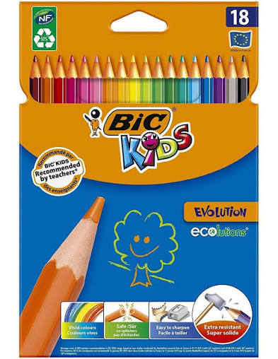 CRAYON DE COULEUR BIC EVOLUTION ETUI 18