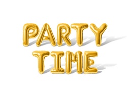 [03699] BALLOON PARTY TIME EN LETTRE