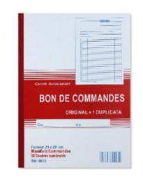 [08508] BON DE COMMANDE A4 DUPLICATA 8813