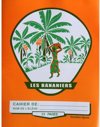 [01522] CAHIER 32P DOUBLE LIGNE BANANIER SAFCA