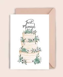 [10120] CARTE DE VOEUX HAPPY WEDDING CAKE + ENVELOPPE GM